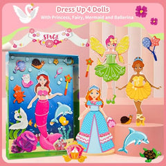DINSUMRUG ballerina dress-up dolls for graceful pretend play