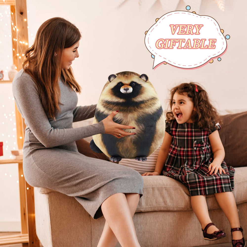 Dinyinor raccoon plush fabric feels soft and gentle