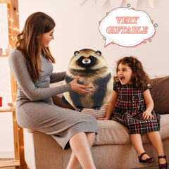 Dinyinor raccoon plush fabric feels soft and gentle