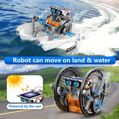 Dioju robot on land motion shows wheels in action for STEM play.