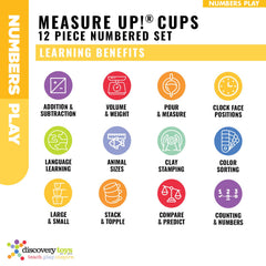 Discovery Toys Measure UP! Cups are BPA-free and non-toxic for safe learning.