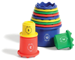 Discovery Toys Measure UP! Cups stacked together to reinforce counting and sequencing.