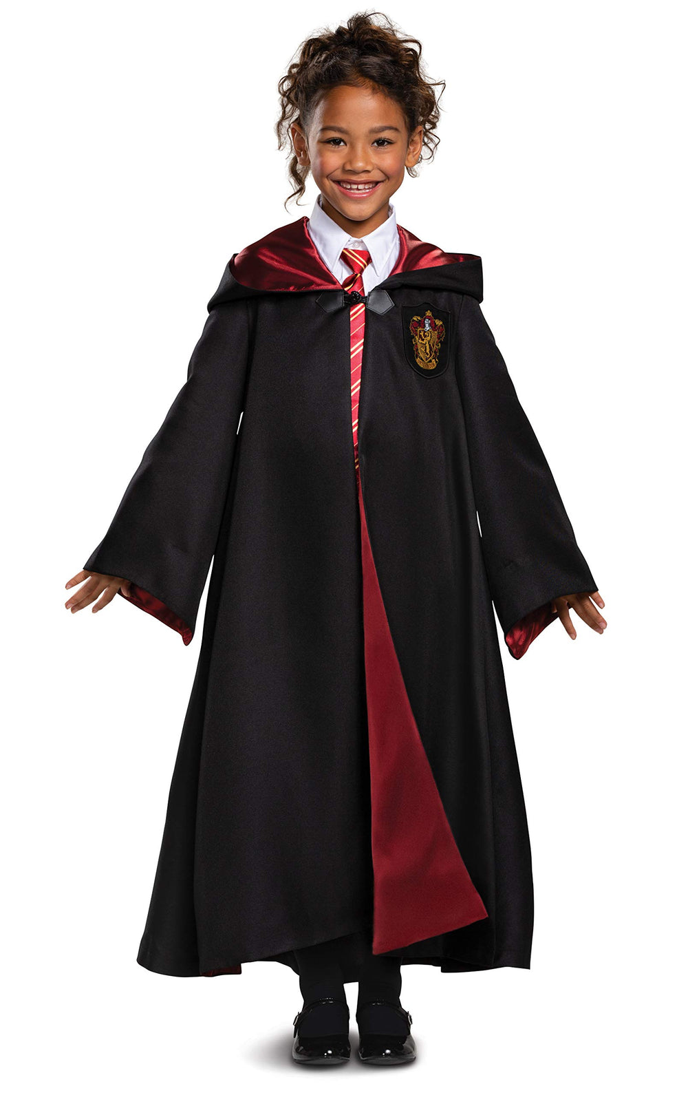 Disguise Gryffindor robe hood elevates the wizard look for Halloween cosplay.