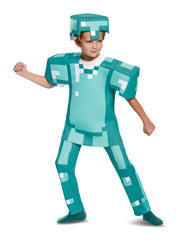 Disguise Minecraft Diamond Armor tunic front view highlighting durable foam panels for play