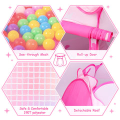 DISHIO portable storage bag keeps the ball pit compact when not in use.