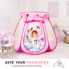 DISHIO Princess Tent doubles as a ball pit for mini fun.