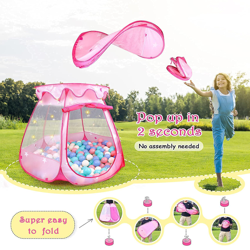 DISHIO Princess Tent safe 190T fabric for toddlers.
