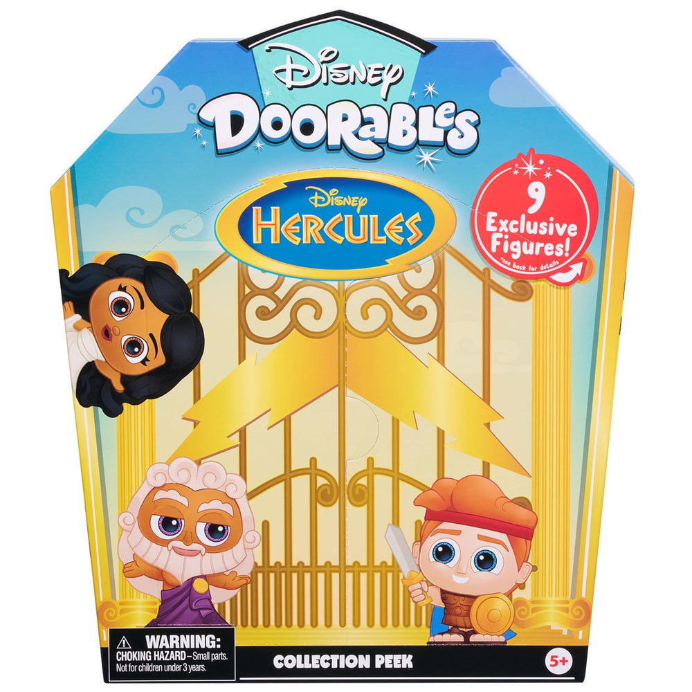 Disney Doorables Hercules Collector Pack packaging showing the house-themed blind box