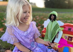 Disney Encanto Bruno doll poncho adds authentic layer for posed scenes and styling