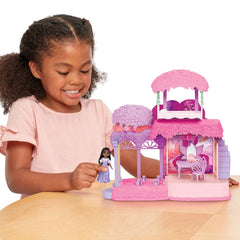 Disney Encanto Isabela doll on garden bed sparks imaginative play and movement.