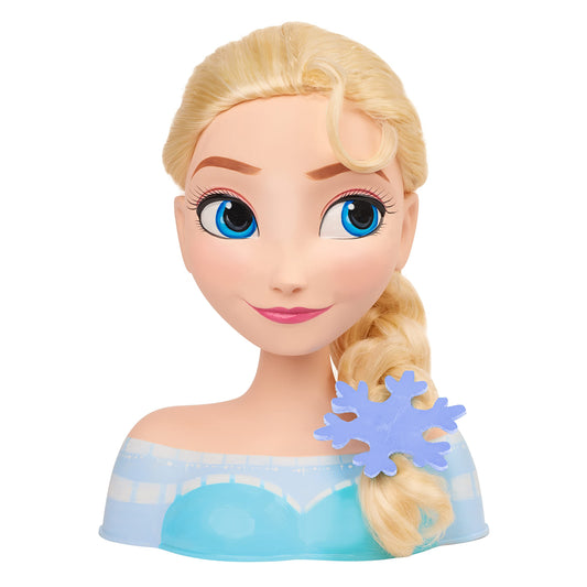 Disney Frozen Elsa Styling Head with brush for pretend hair styling.