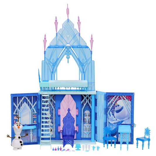 Disney Frozen Elsa's Fold and Go Ice Palace close-up showing the portable design for on-the-go play.