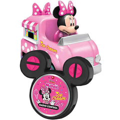 Disney Junior Minnie’s RC Ice Cream Truck side view highlighting kid-friendly 2.4 GHz control for imaginative play.