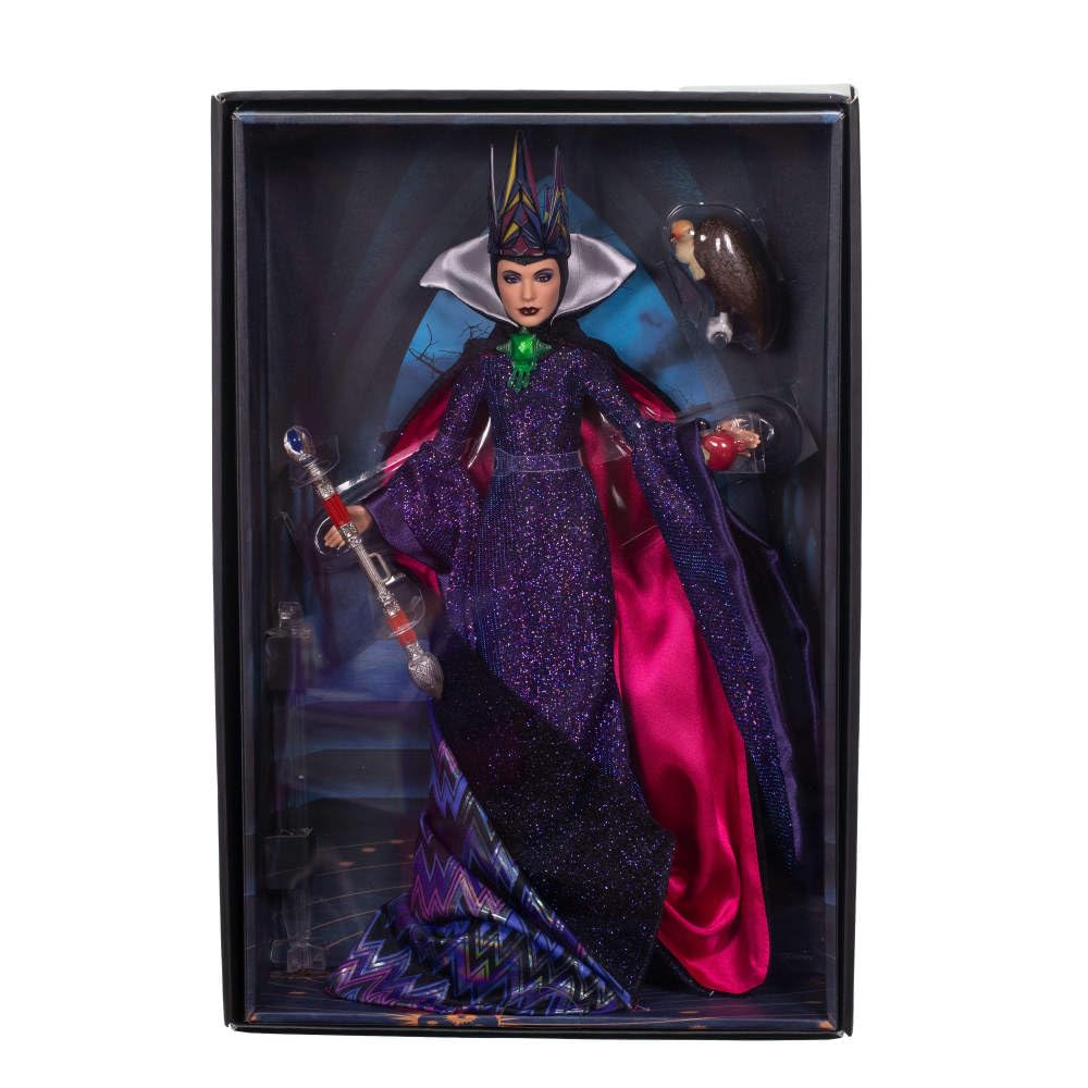 Disney Princess Evil Queen display box showcases collector packaging.