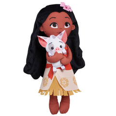 Moana’s skirt, sash, and flower detail ideal for dress-up pretend play.
