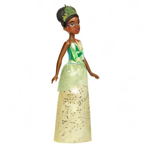 Disney Princess Royal Shimmer Tiana doll gift-ready packaging and presentation appeal.