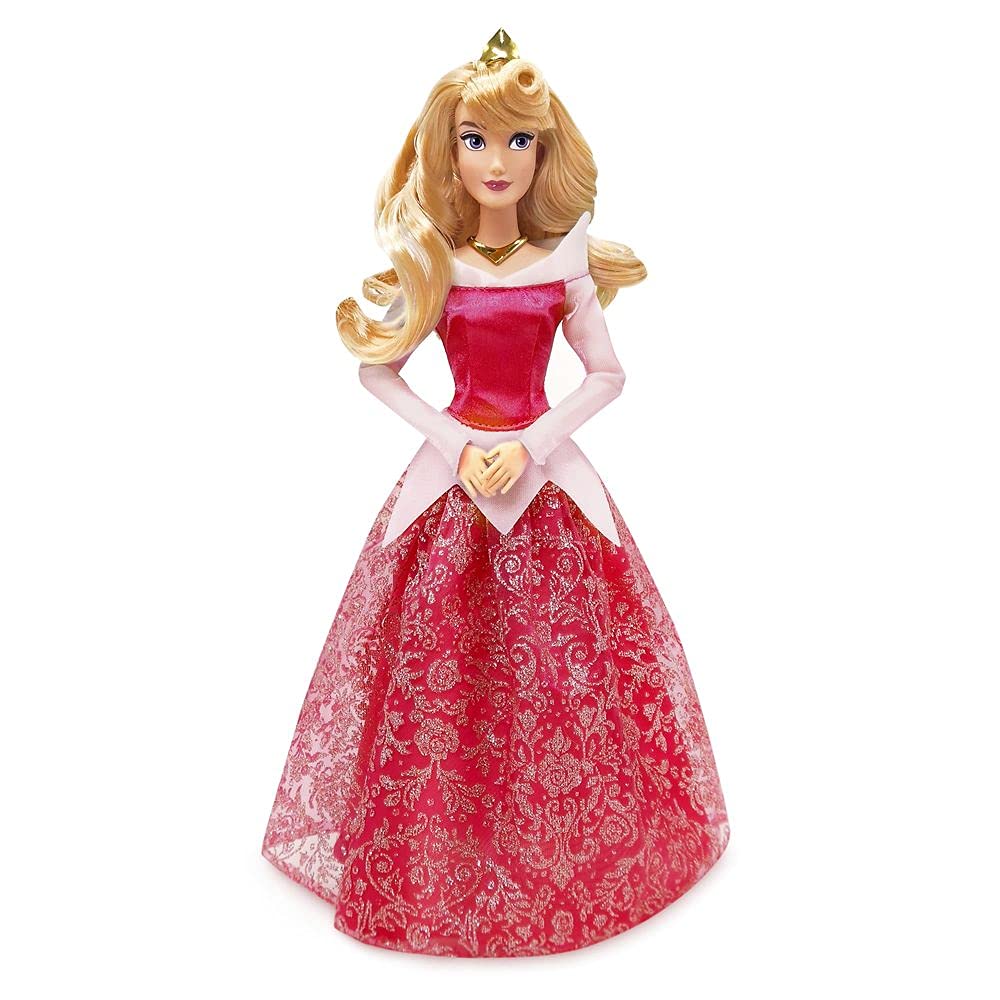 Disney Store Aurora Doll portrait close-up highlighting facial features