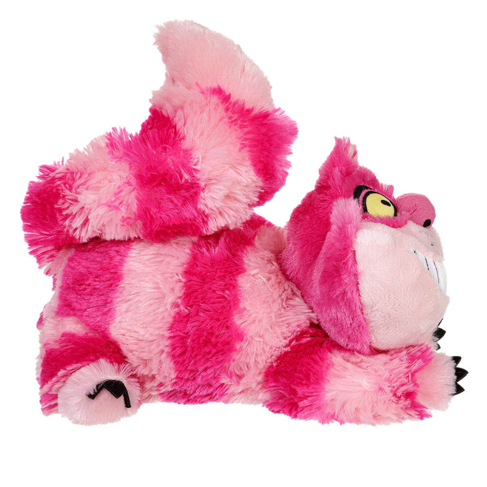 Cheshire Cat plush with a padded tail for cozy hugs