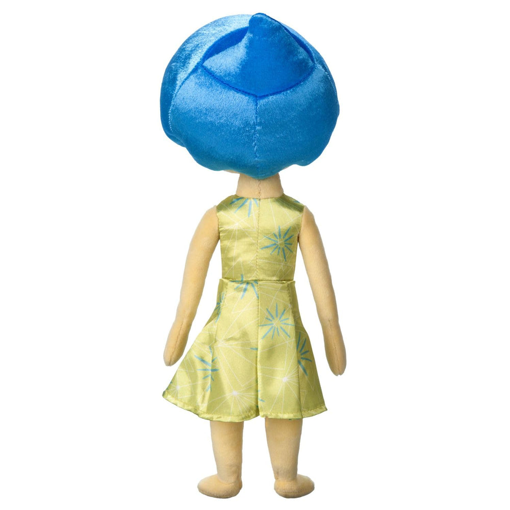 Disney Store Joy plush featuring velvet hair and yellow satin dress for display charm