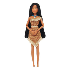 Imaginative play scene featuring Pocahontas doll in classic outfit