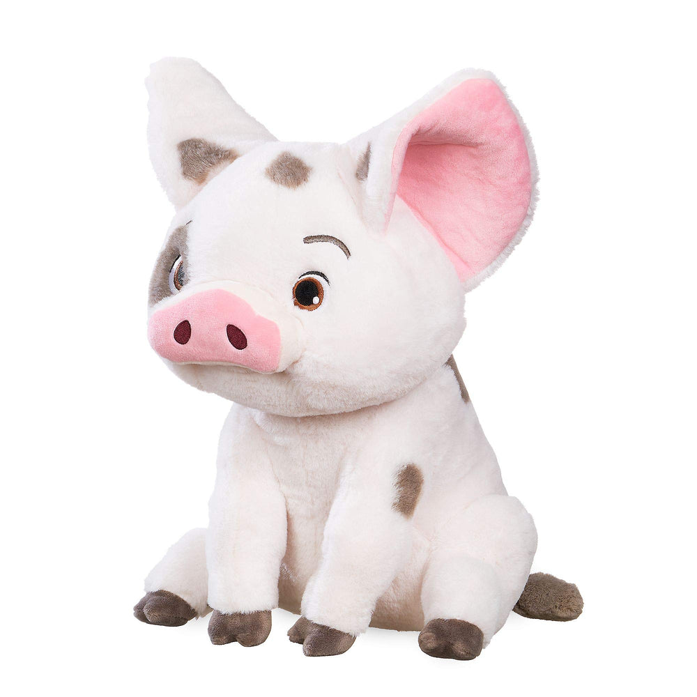 Disney Store Pua plush with embroidered eyes for a cozy cuddle.