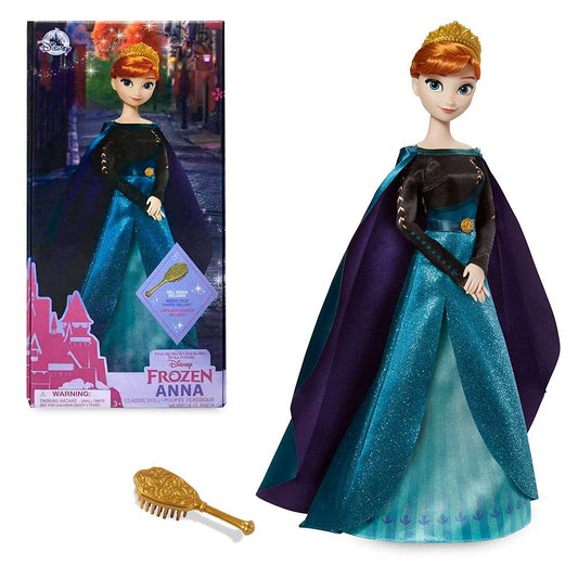 Disney Store Queen Anna doll in deluxe costume, ideal for imaginative play