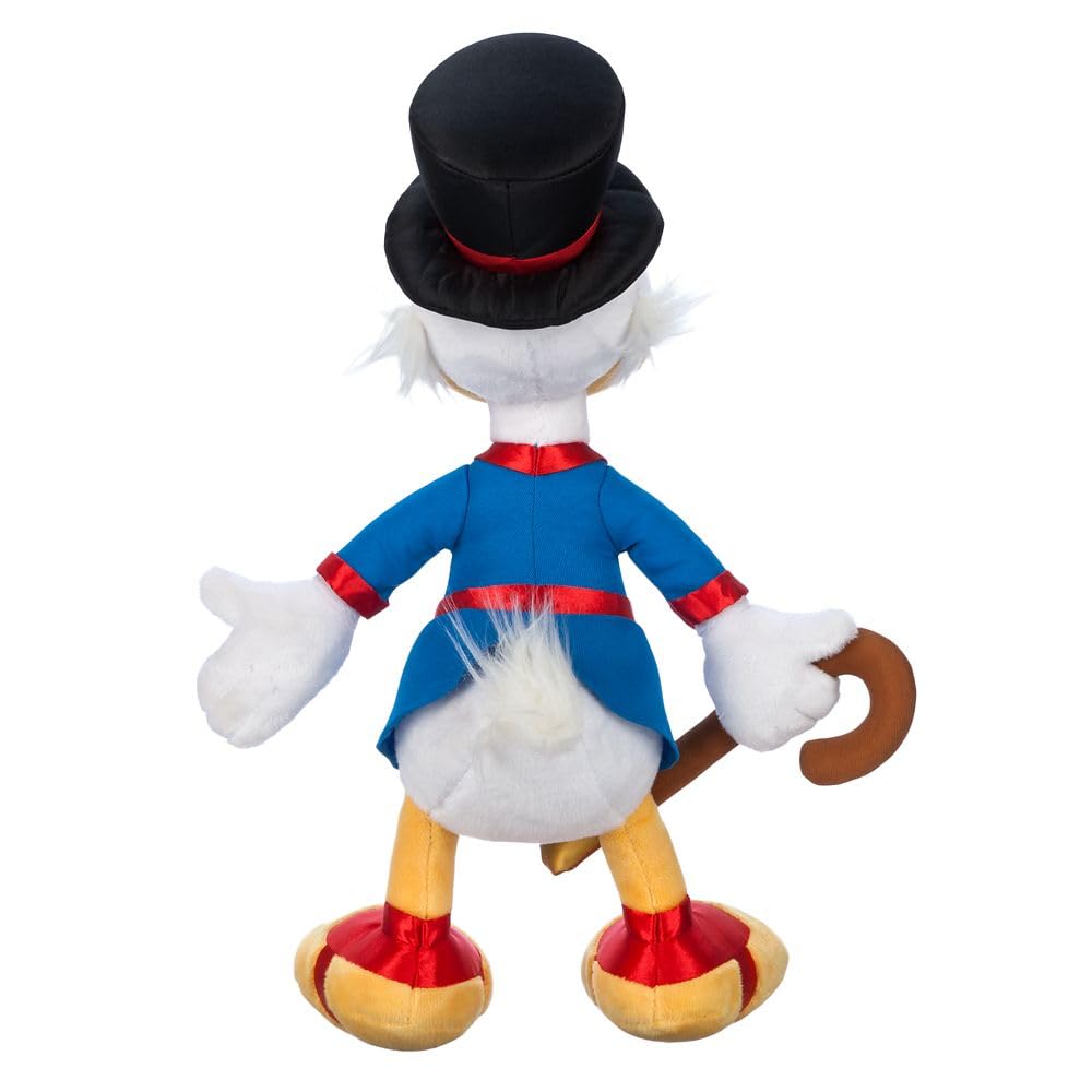 Disney Store Scrooge McDuck plush features embroidered details for durability and charm.
