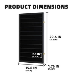 DisplayGifts coin display case side view in black finish