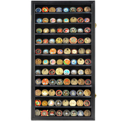 DisplayGifts wall-mount coin rack with acrylic door