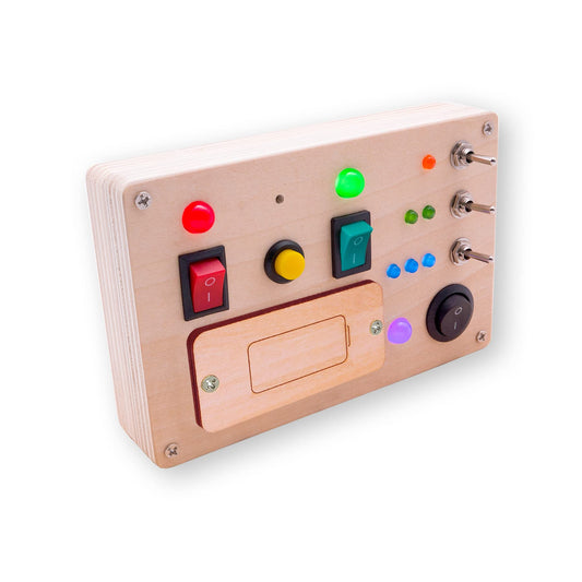 Disrerk LED busy board – tactile switches for toddlers' play