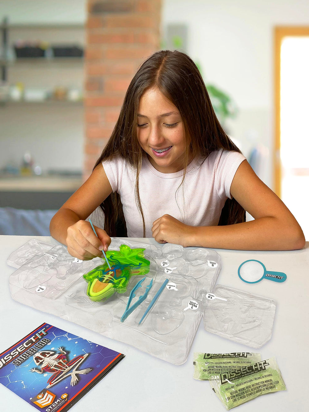 Dissect-It kit on the dissection table highlighting safe, mess-free play