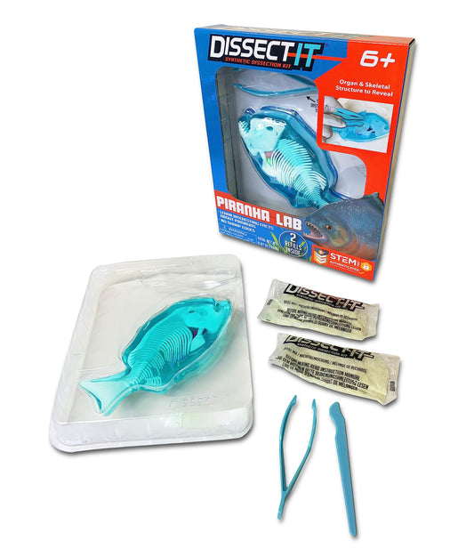 Dissect-It Piranha anatomy skeletal view for safe, kid-friendly bone learning