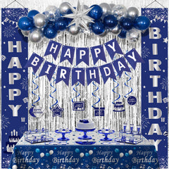 Distasio blue birthday banner brightening the party backdrop