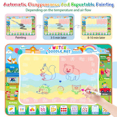 Diteryy large water drawing mat 60x40 easy clean up after art time.