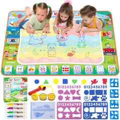 Diteryy extra large water doodle mat 60x40 front view for mess-free creativity.