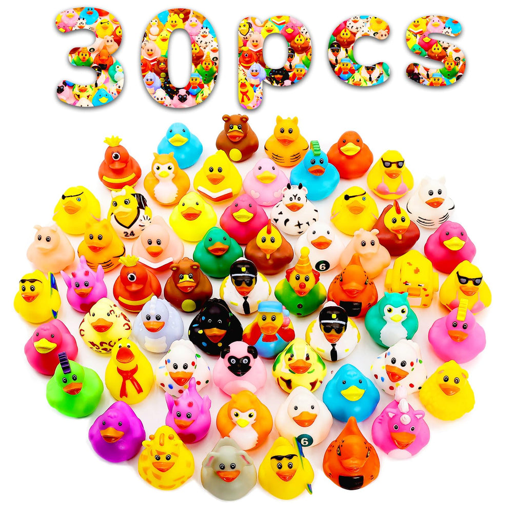 Diteryy rubber ducks assortment for jeep-themed party favors and decor.