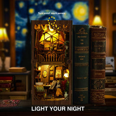 Ditila golden tones and celestial blues create a luxe nightscape