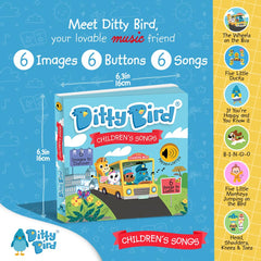 Ditty Bird colorful illustrations spark imagination and keep toddlers engaged.