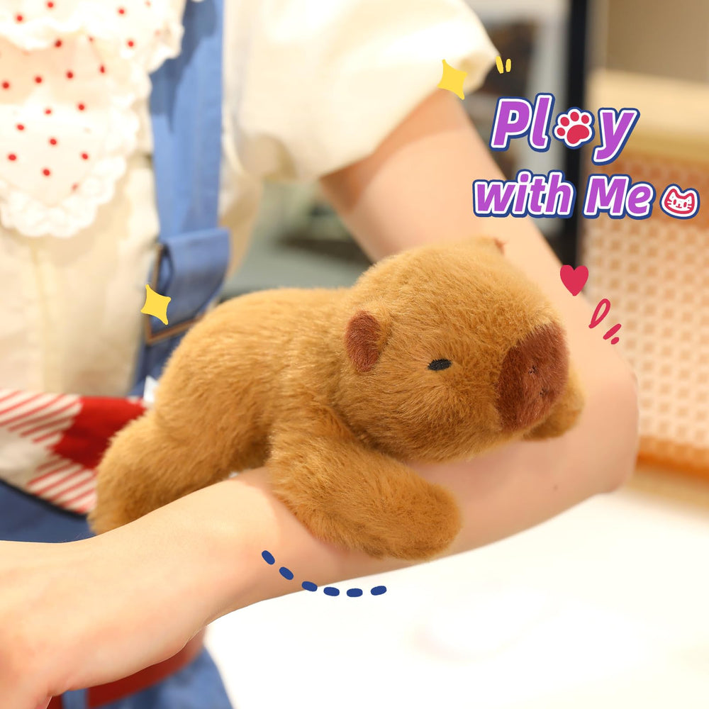 Ditucu capybara plush beaded design provides subtle texture for engaging handling.