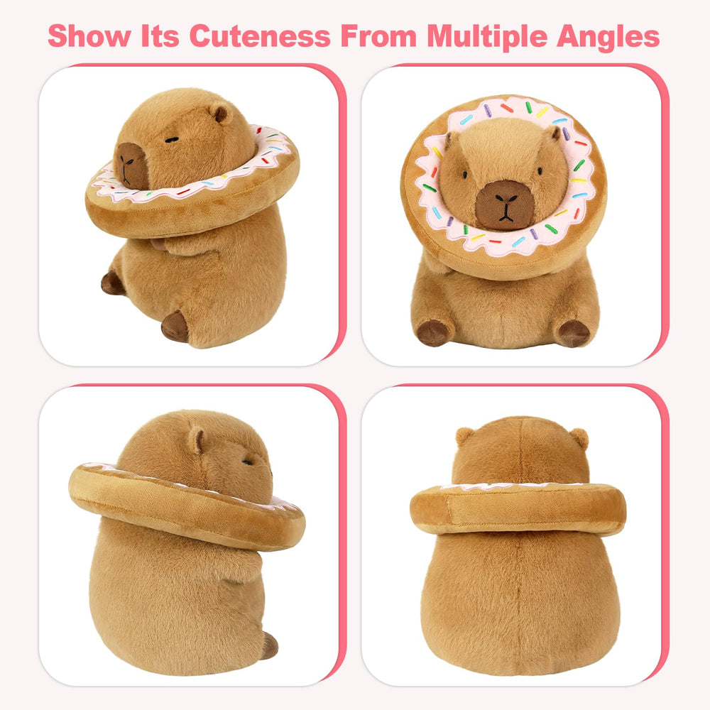 Ditucu capybara plush donut design enhances room decor with whimsy
