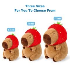 Ditucu detachable strawberry headwear on capybara plush for playful dress-up.