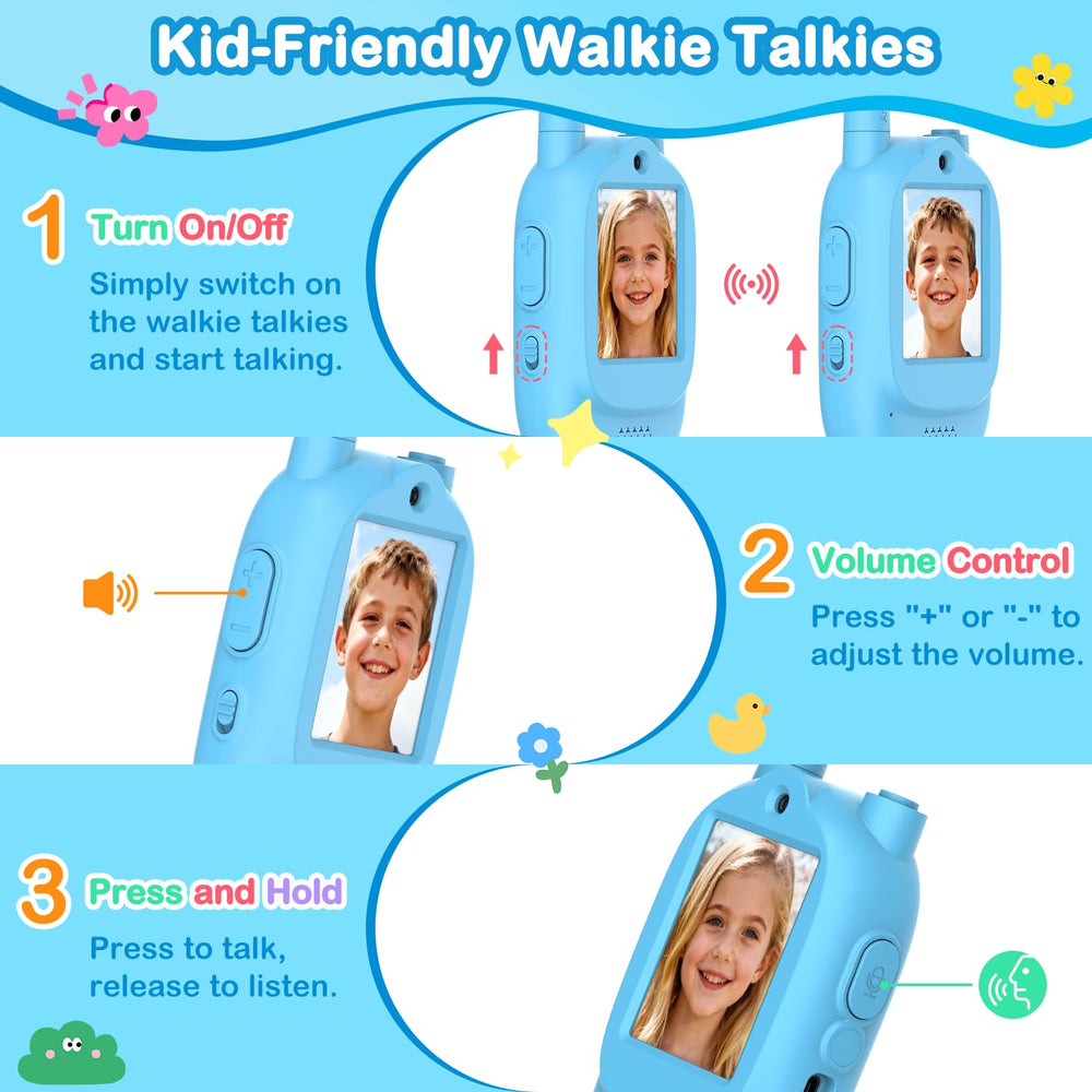 Divava long-range walkie talkie for outdoor play blue