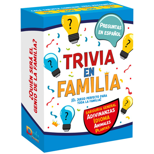 DiVU Games Family Trivia box and cards for quick, screen-free fun.