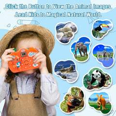 Divwa viewfinder camera showcases six animal designs for pretend photography.