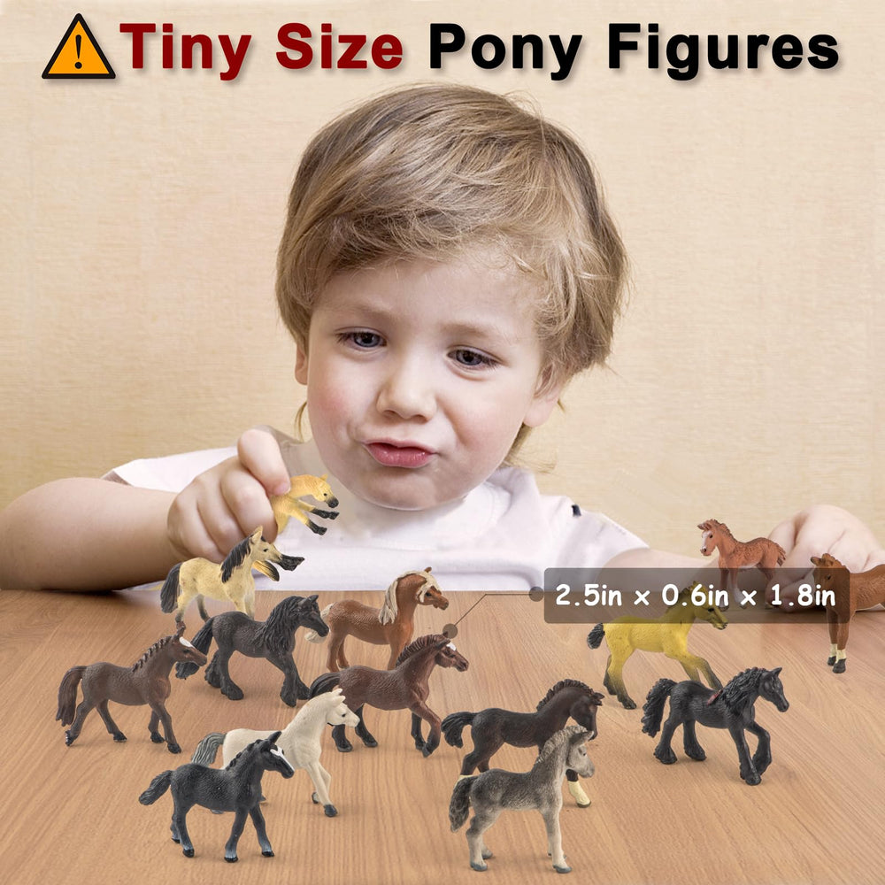 Divwa miniature horse figures hand-painted with realistic details for lifelike storytelling.
