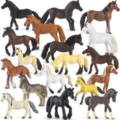 Divwa pony toy figurines 18-piece set for imaginative play and party favors.