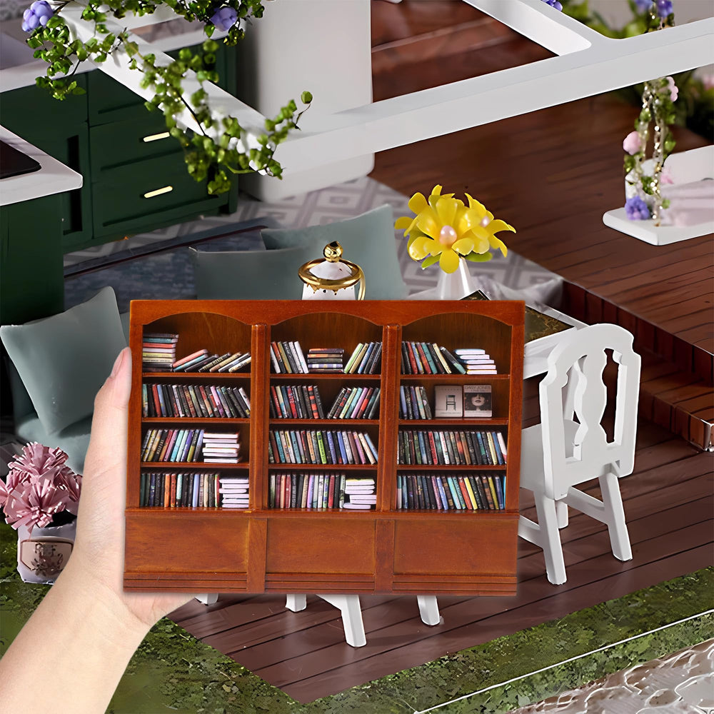DIYDEC mini bookshelf with mini plant adding life to shelves