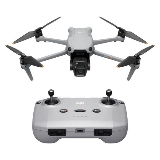 DJI Air 3S front view with RC-N3 controller, ideal travel setup.