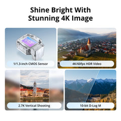DJI Flip 4K 60fps video captures rich, smooth footage.