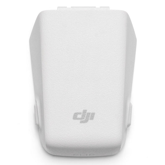 DJI Flip intelligent flight battery close-up showing compact power for longer flights